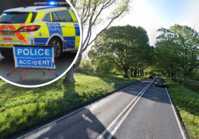 The crash happened on the B3082 near Badbury Rings, according to Dorset Police