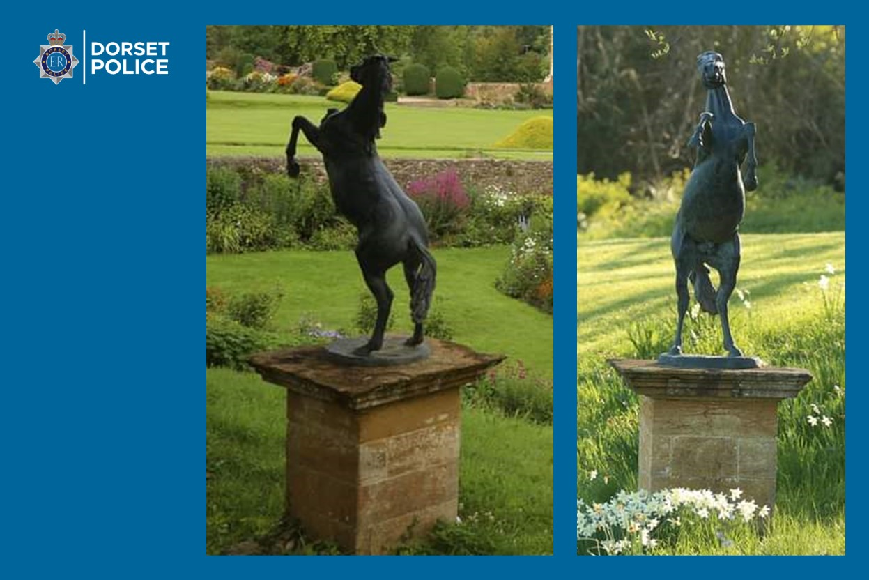 The statue, stolen from the Forde Abbey Estate gardens, near Chard. Picture: Dorset Police