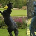 The statue was taken from the gardens of the Forde Abbey Estate, near Chard