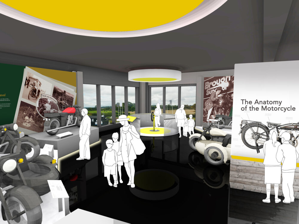 An artist impression of the exhibition, at Haynes Motor Museum