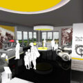 An artist impression of the exhibition, at Haynes Motor Museum