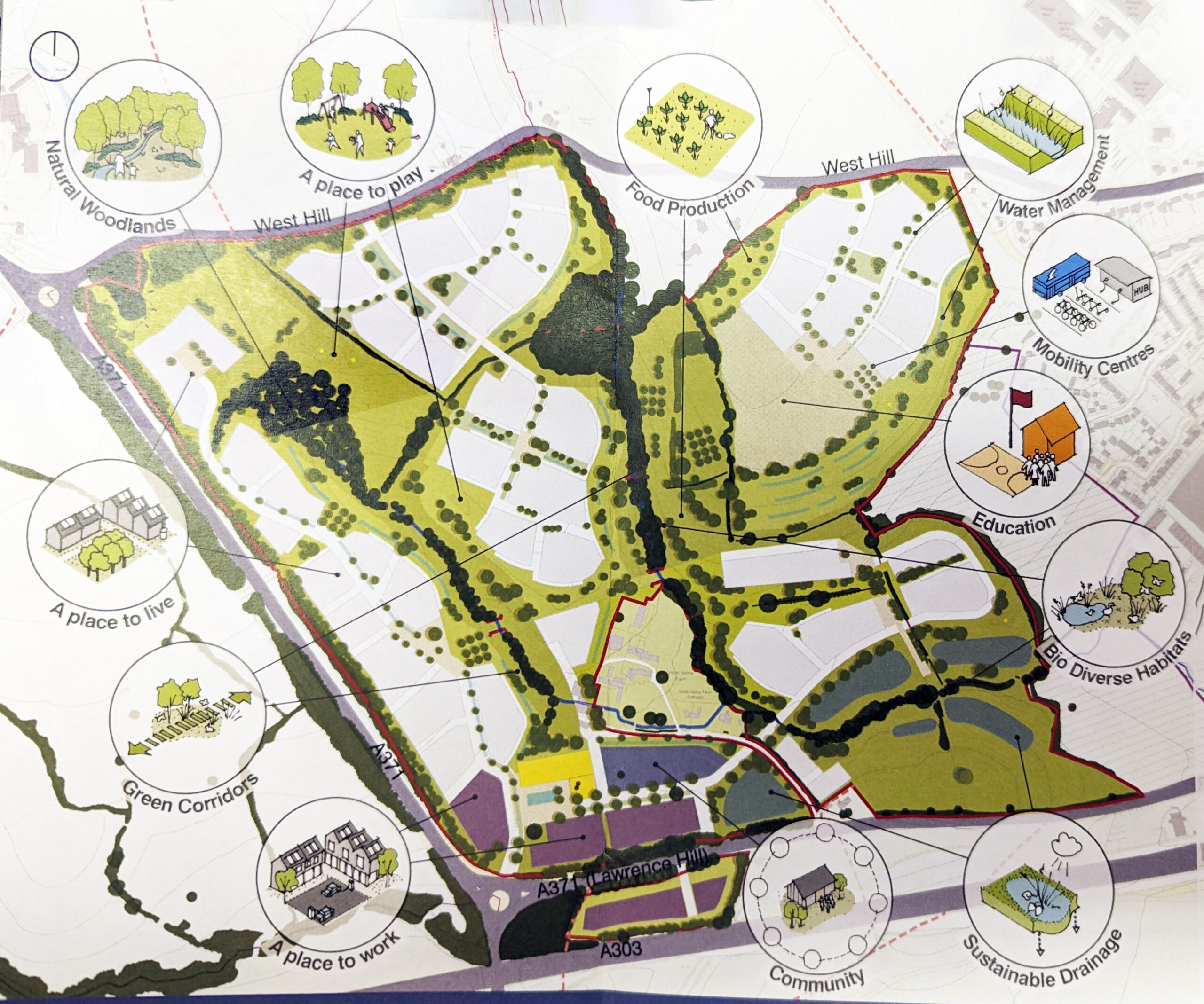 A drawing from the leaflet giving an indication of how the West Wincanton development could look. Picture: LVA