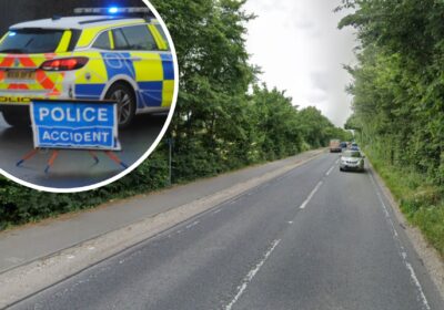 The crash happened on the A354 Monkton Hill in Dorchester on Friday morning