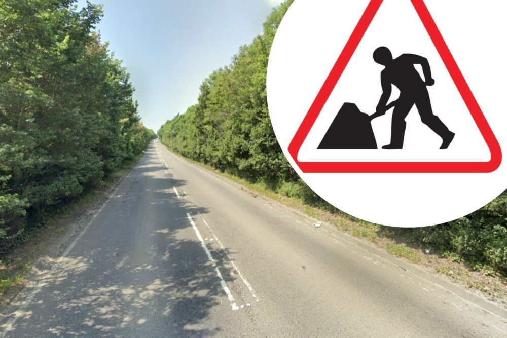 Work is being carried out on the A39 Puriton Hill this week