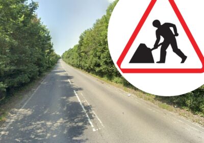 Work is being carried out on the A39 Puriton Hill this week