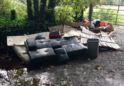 Luke Poulton fly-tipped the waste on land off Short Street, Chapmanslade, near Frome. Pictures: Wiltshire Council