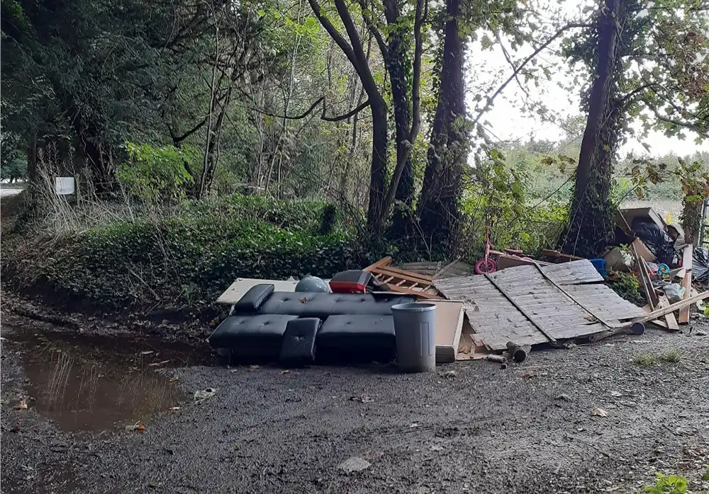 Waste dumped at Chapmanslade, near Frome. Picture: Wiltshire Council