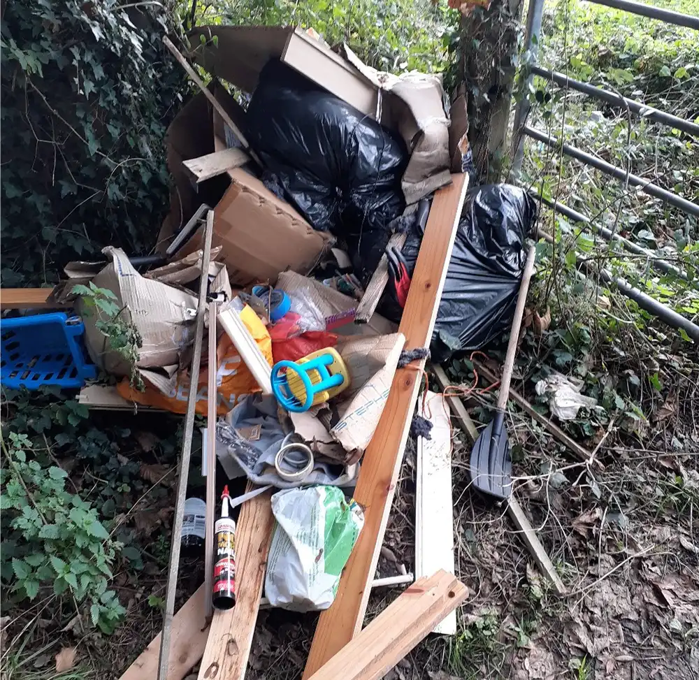 Waste dumped at Chapmanslade, near Frome. Picture: Wiltshire Council