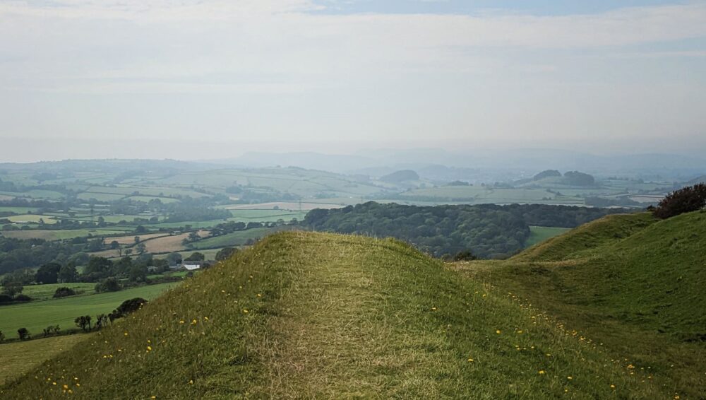Eggardon Hill, the site of Isaac Gulliver's fort