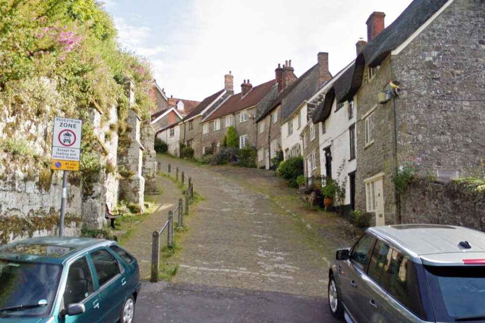 Gold Hill in Shaftesbury was the location for the iconic Hovis bread TV ad. Picture: Google