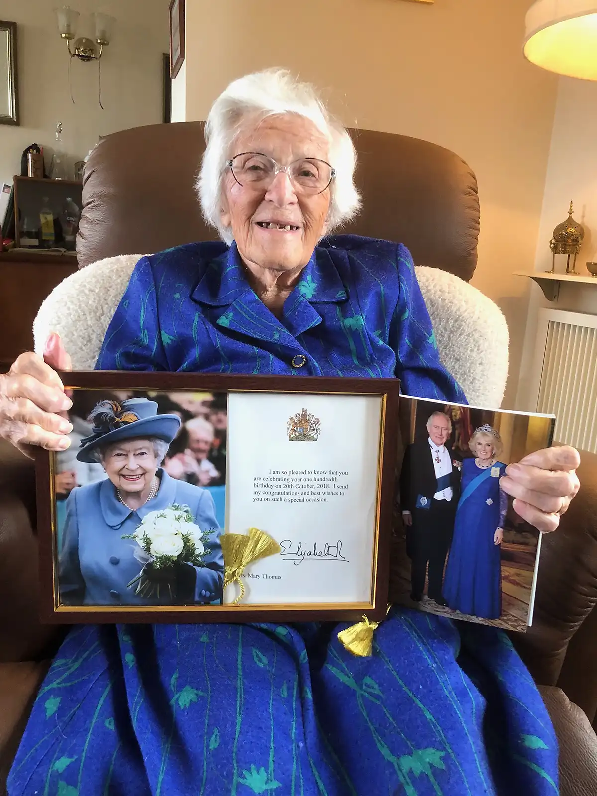 Mary Thomas turned 105 on Saturday, October 21, in Shaftesbury