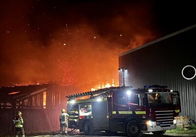Fire crews are tackling the blaze at Melcombe Bingham. Picture: Blandford Fire Station