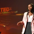 Mya James addressing TEDx in 2022