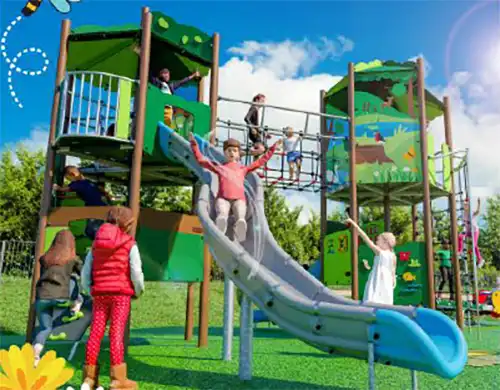 How part of the new-look play area at Yeovil Country Park will look. Picture: Somerset Council