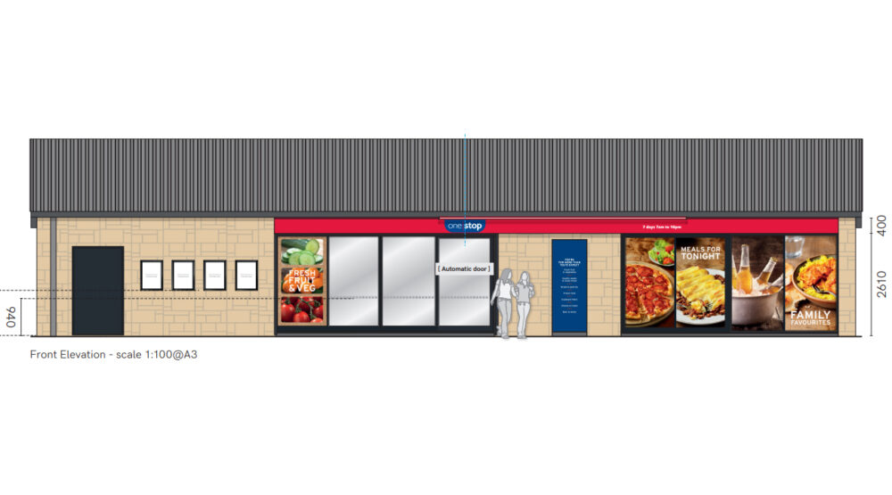 The cash point would be installed to the front of the new One Stop shop in Wincanton