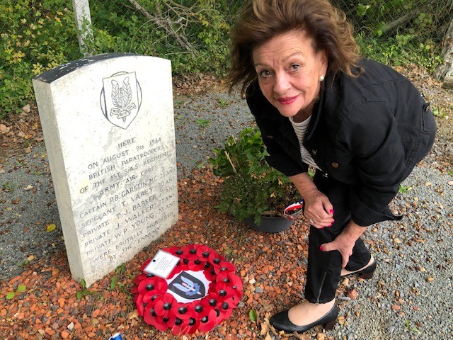 Avril Castelow at an SAS memorial