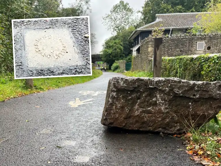 The plaques remember the importance of active travel during the Covid-19 pandemic. Picture: Somerset Council