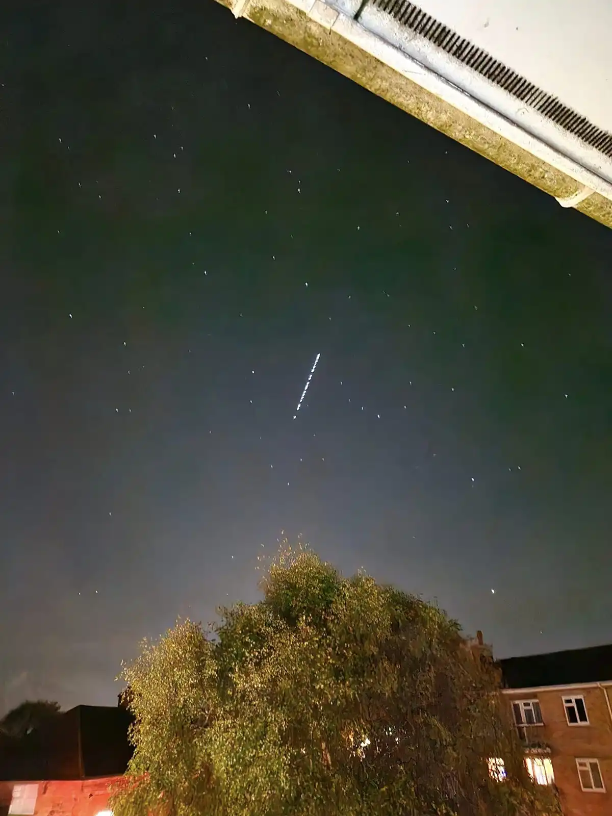 The Starlink satellites over Sherborne on Sunday evening