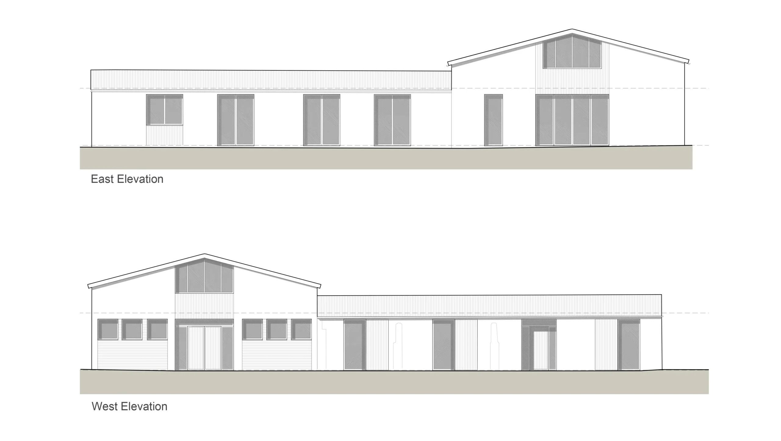 Proposed elevations of plots 1 and 2 on the site at Wellhayes Farm, Pilton. Picture: Orme/Somerset Council