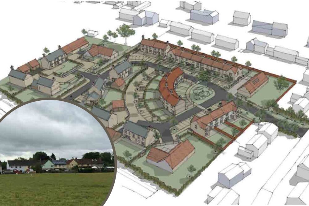 The planning application proposes 30 new homes on land off Queen Street in Keinton Mandeville. Pictures: Orme/Somerset Council