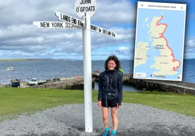 Claire Allen, of Okeford Fitzpaine, has already walked 2,000km