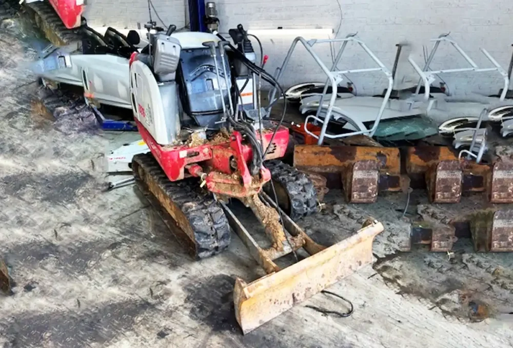 A digger was reported stolen from an address in Magna Road, Bournemouth, last month. Picture: Dorset Police