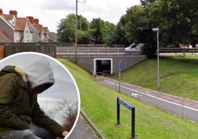 One person was beaten during a robbery by youths at the Woods Batch underpass in Street