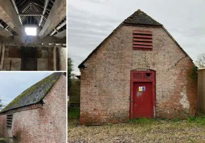 The plans would see the Granary Building at Hanford School rebuilt. Pictures: Dolman