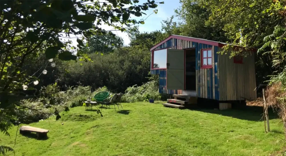 The camping pod, along with a shower and composting toilet in a shed, have been built on land at Green Lane, Hooke