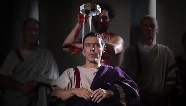 The BBC docu-drama tells the story of Julius Caesar - with The Newt as a location. Picture: BBC