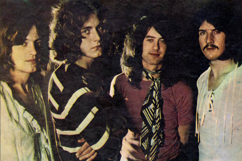 Led Zeppelin; from left; John Paul Jones, Robert Plant, Jimmy Page and John Bonham