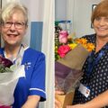 Marian Britton and Michelle Chandler have been at Wincanton Hospital for decades