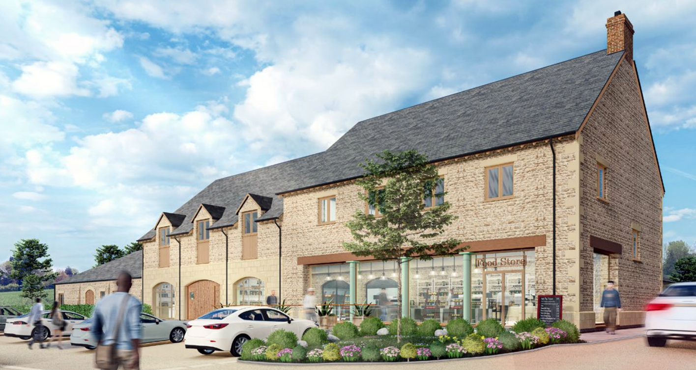 A new food store is part of the plans for Marnhull. Picture: Bright Spaces/Dorset Council