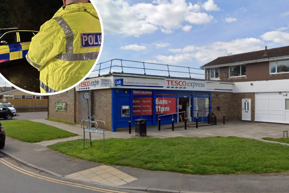 Wiltshire Police officers were threatened at the Tesco Express in Warminster