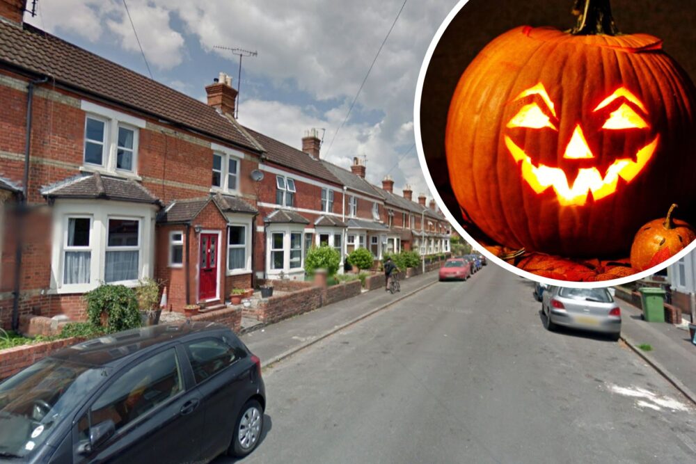 Fire crews were called to Wallbridge Avenue in Frome on Halloween
