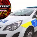 Police were called after an incident outside Westfest. near Shepton Mallet