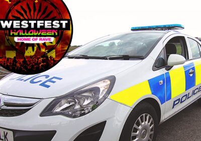 Police were called after an incident outside Westfest. near Shepton Mallet