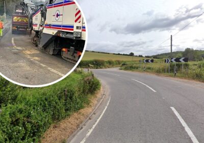 The stretch of the A350 was resurfaced after the crash on Wednesday