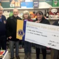 The cheque is handed over at The Vale Pantry