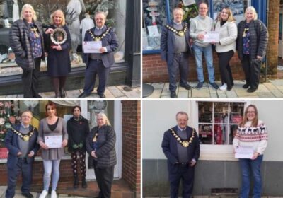 Mayor of Blandford Forum, Cllr Hugo Mieville, handed out awards in the town