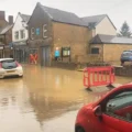 Flooding in South Petherton on Monday. Picture: Somerset Council