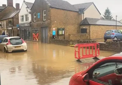 Flooding in South Petherton on Monday. Picture: Somerset Council