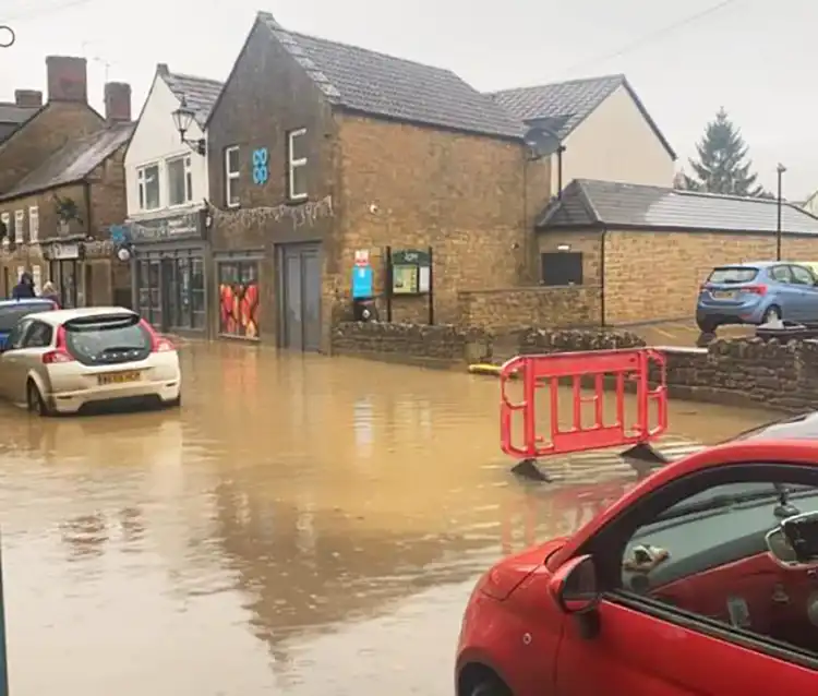 Flooding in South Petherton on Monday. Picture: Somerset Council