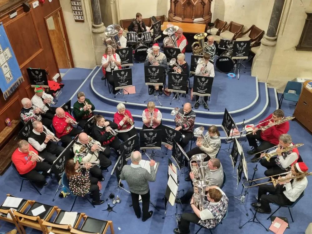Gillingham Imperial Silver Band performing in Mere. Picture: George Jeans