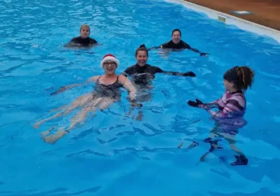 Boxing Day swimmers at Shaftesbury Lido. Picture: Shaftesbury Town Council