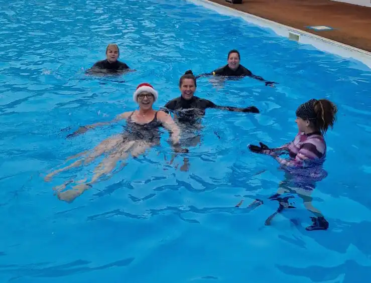 Boxing Day swimmers at Shaftesbury Lido. Picture: Shaftesbury Town Council