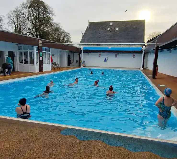 Boxing Day swimmers at Shaftesbury Lido. Picture: Shaftesbury Town Council
