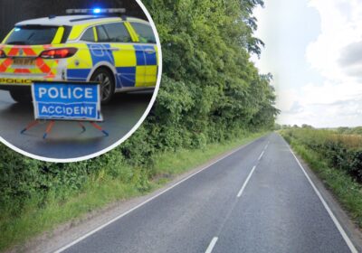 The Higher Shaftesbury Road is closed at Spread Eagle Hill, said Dorset Police