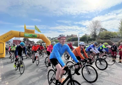 The longer Coast to Coast Cycle Challenge sets off from Watchet Harbour