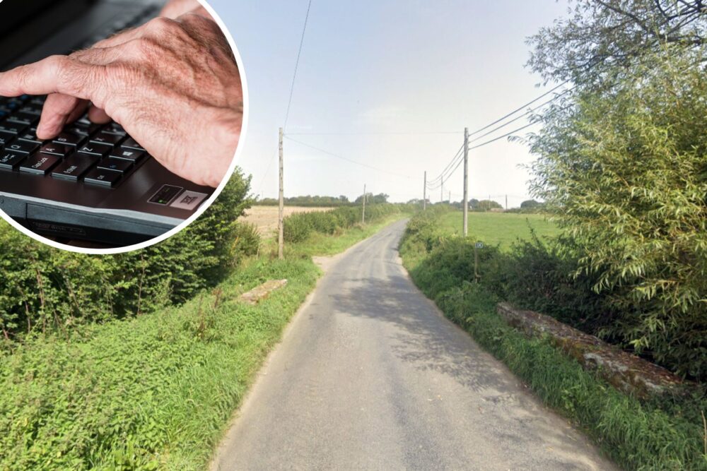 A crash damaged a telegraph pole near Stalbridge Weston - leaving residents without broadband